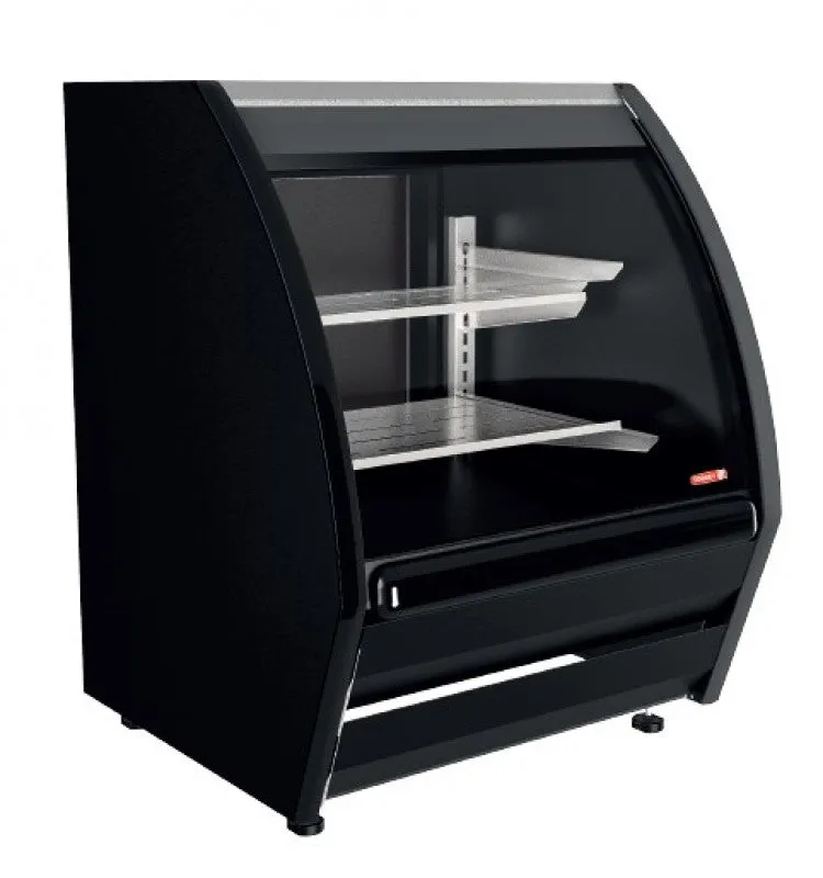 Vitrina Delicatessen Exhibidora Vidrio Curvo 91.5cm Negro Torrey DRD3-LS-N
