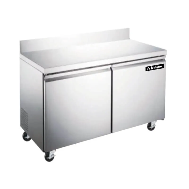 Mesa De Trabajo Congelador 2 Puertas 11 Pies Icehaus MTC-2P-SS-01