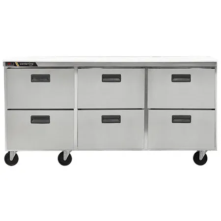 Refrigerador Bajo Barra 6 Cajones Centerline CLUC-72R-DW