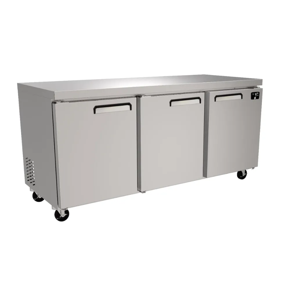 Mesa de Preparación Acero Inox 3 Puertas 15.68 Pies (1028450) Imbera UCT72-3P