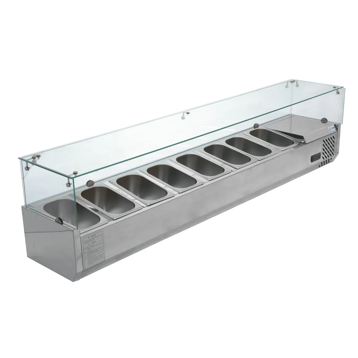 Vitrina Refrigerada Para Ensaladas Y Pizzas Sobre Mesa 170W 110V Migsa RT-1800L