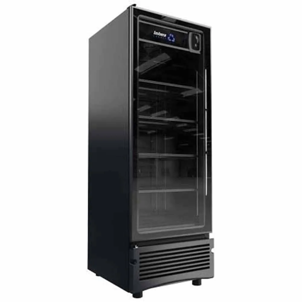 Refrigerador Vertical Cobalt Negro 1 Puerta Cristal Luz Led 25 Pies (1019879) Imbera VR25 D