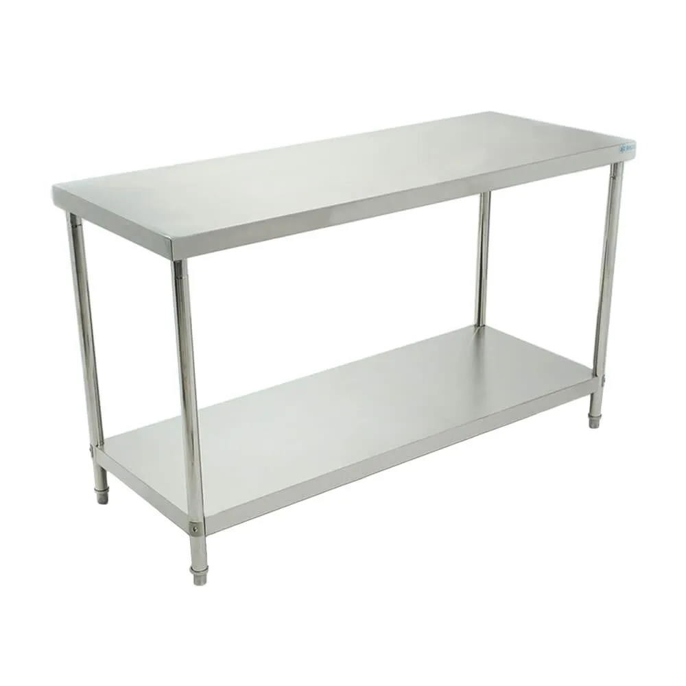 Mesa De Trabajo Tipo Isla Entrepaño Inferior 1.50 Mt Migsa BN-W03/150
