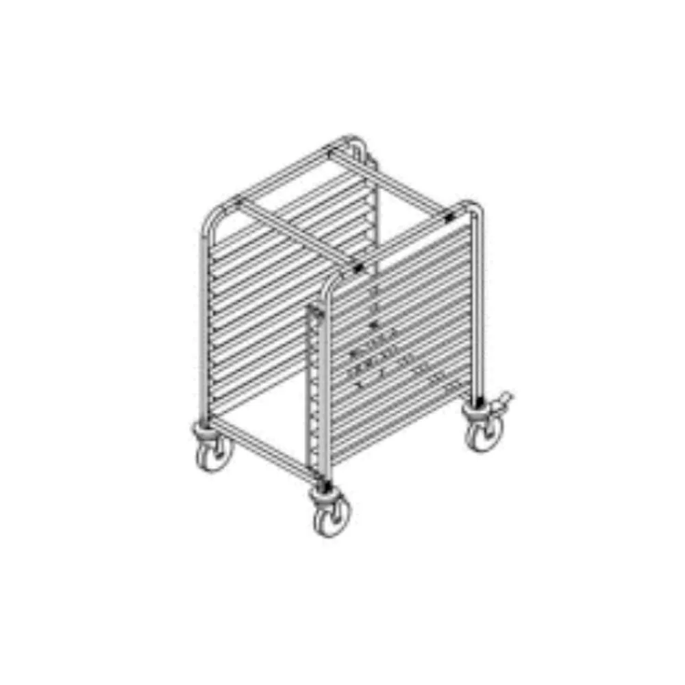 Carro Tipo Espiguero Sencillo Para 10 Charolas Migsa BN-T02