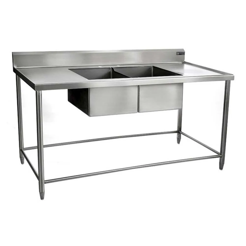 Fregadero Doble Tarja Central Acero Inoxidable 188 Cm Ferro 15182101