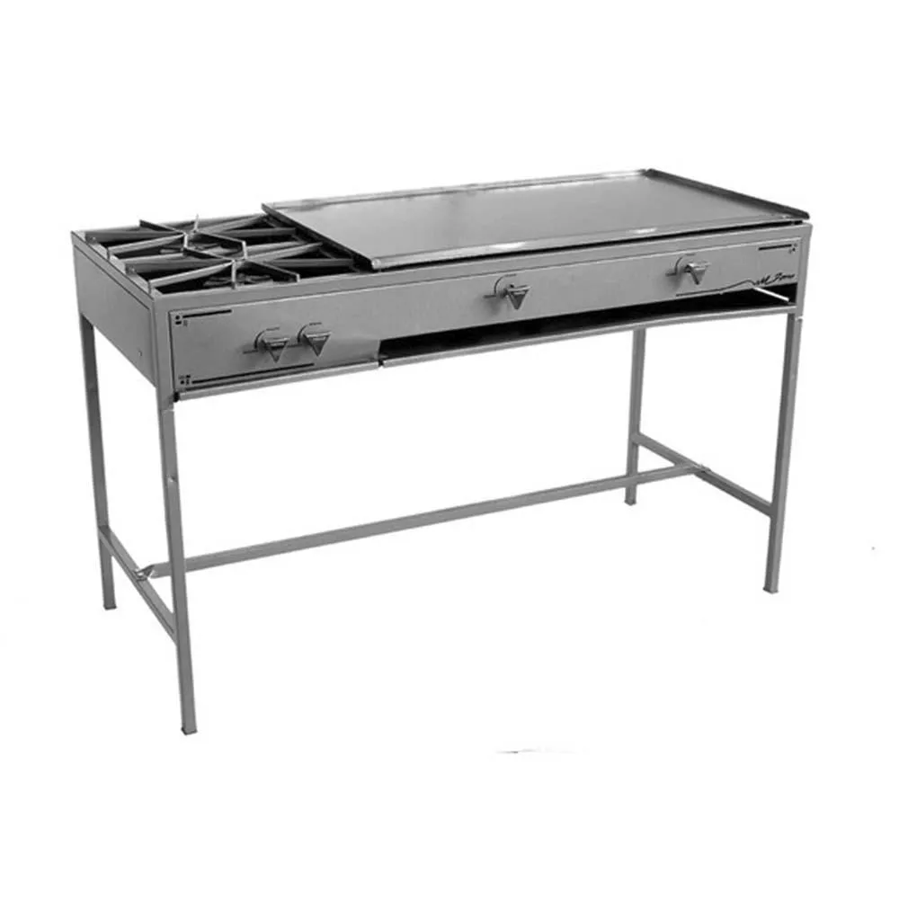 Parrilla 2 Quemadores Plancha Gas LP 140 Cm Ferro 16543003