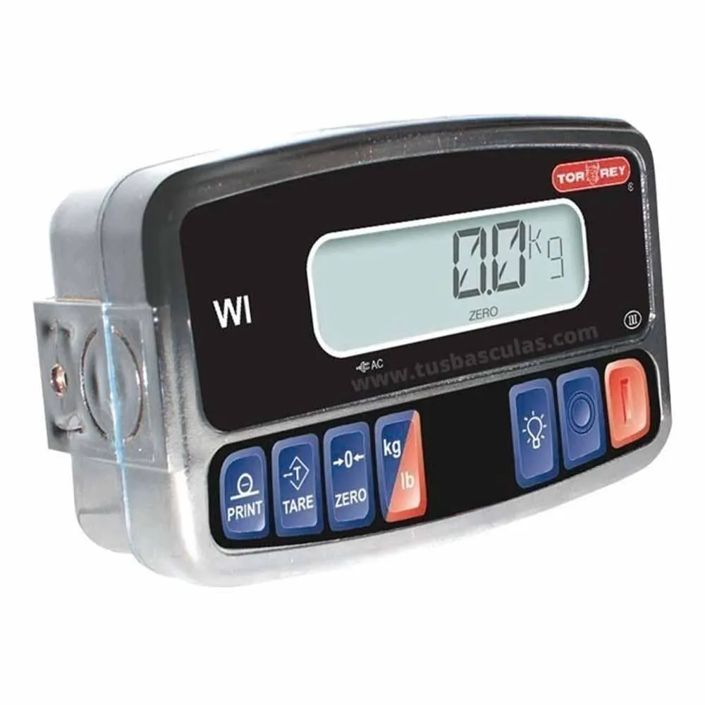 Modulo Indicador Pantalla LCD, Compatible Basculas Recibo, Plataforma y Ganadera Torrey WI