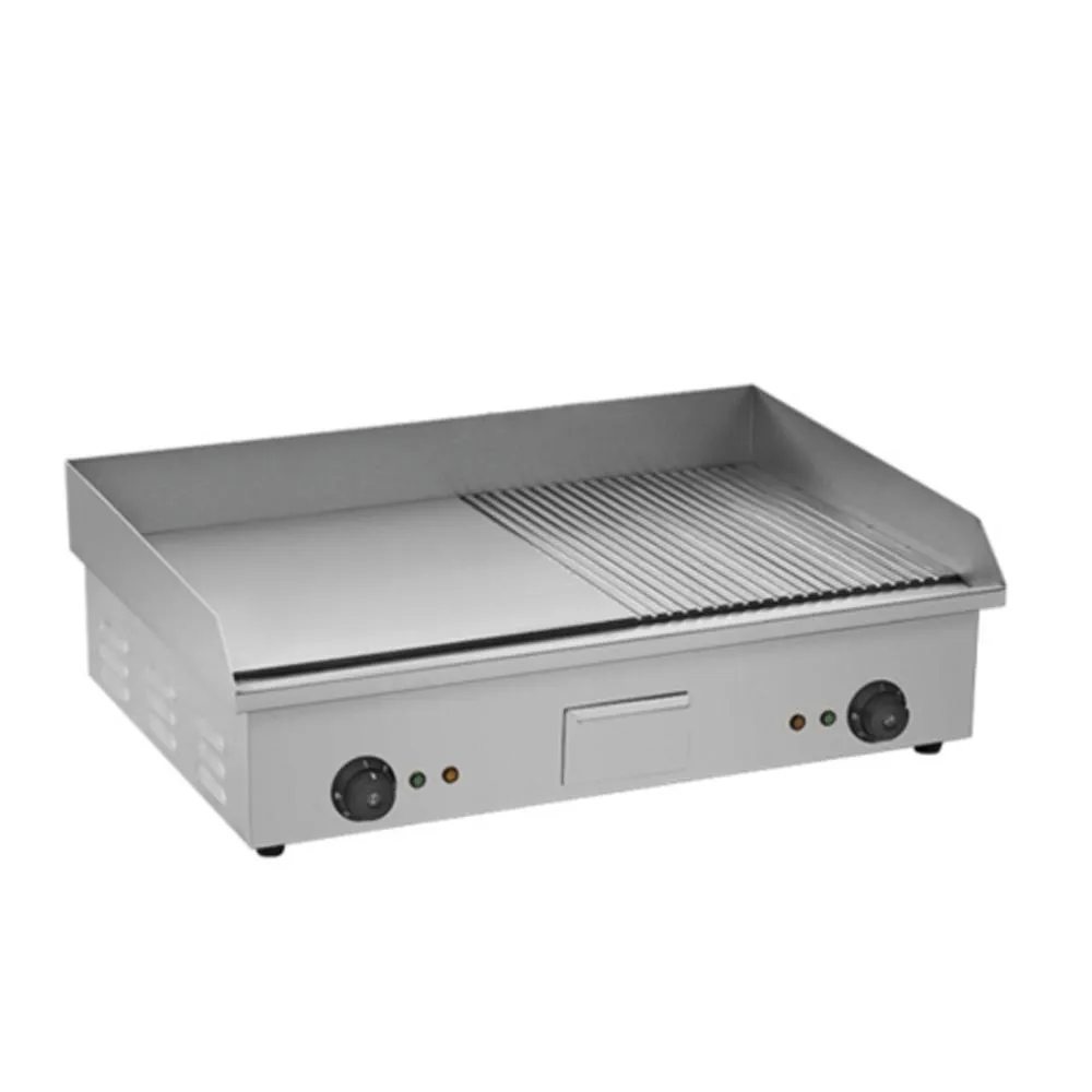 Plancha Grill Mitad Lisa Y Mitad Acanalada 2.2+2.2 Kw 220V Migsa BN-822B