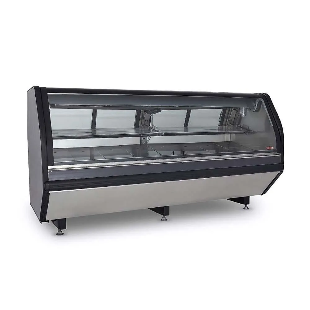 Vitrina Carnicera Tramo Exhibidor Premium Vidrio Frontal Abatible Acero Inox 250cm Torrey TEC250LIFT-INOX PREMIUM