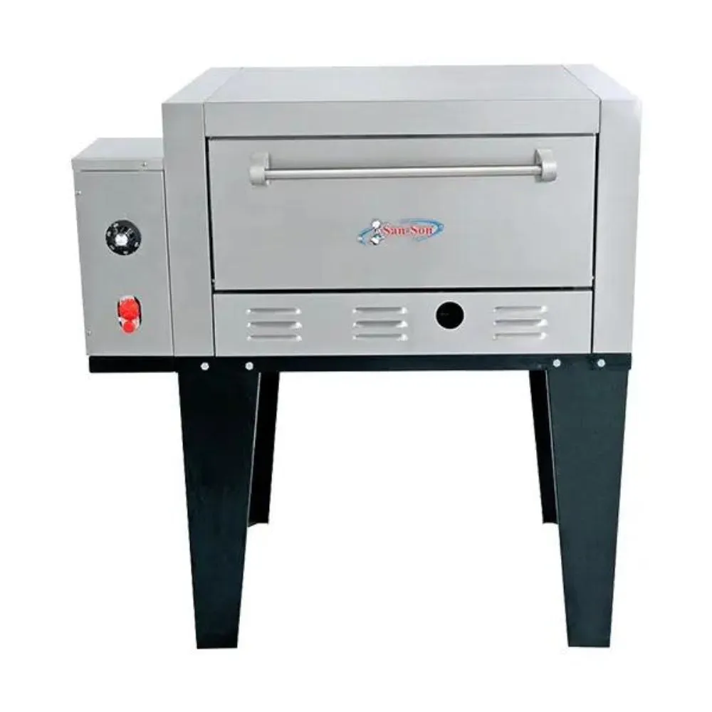 Horno En Acero Inoxidable Piso De Piedra Refractaria 1 Quemador San-Son ZPJR