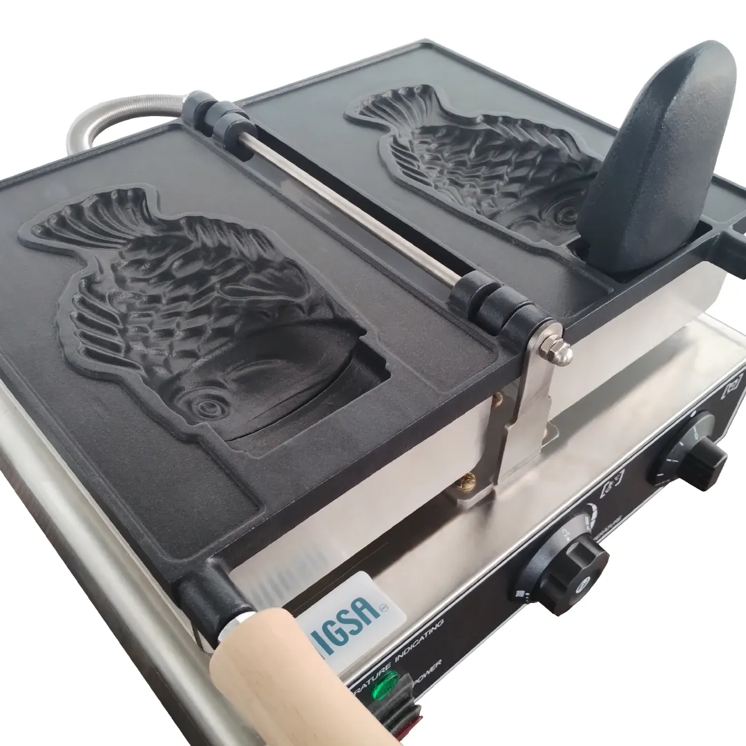 Waflera En Forma De Taiyaky (Forma Cono Para Rellenar) 1,600W 110V Migsa WTM-1
