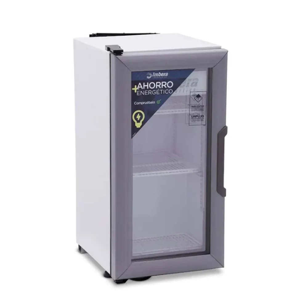 Refrigerador Vertical 1 Puerta Cristal Luz Led 1.5 Pies (1029025) Imbera VR1.5 C
