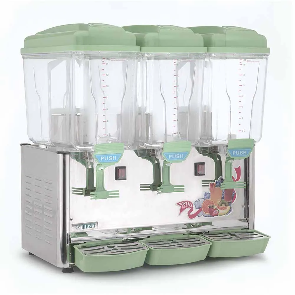 Enfriador De Aguas Frescas 3 Tanques 15 L C/U 370W 110V Migsa LYJ-345