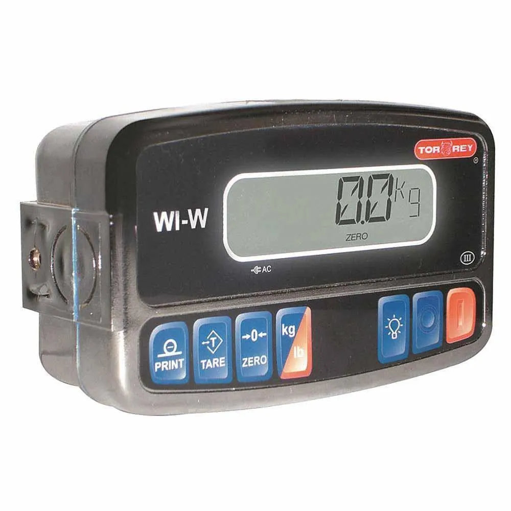 Modulo Indicador Capacidad hasta 80Ton a Prueba de Agua, Compatible Basculas Recibo, Plataforma, Ganadera y Contra Agua Torrey WI-W