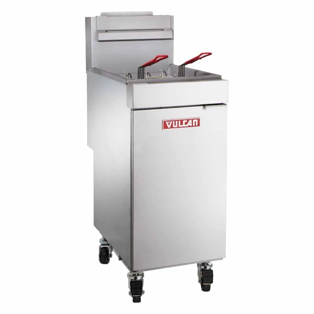 Freidora A Gas Puerta Reforzada De Acero Inoxidable Vulcan LG300