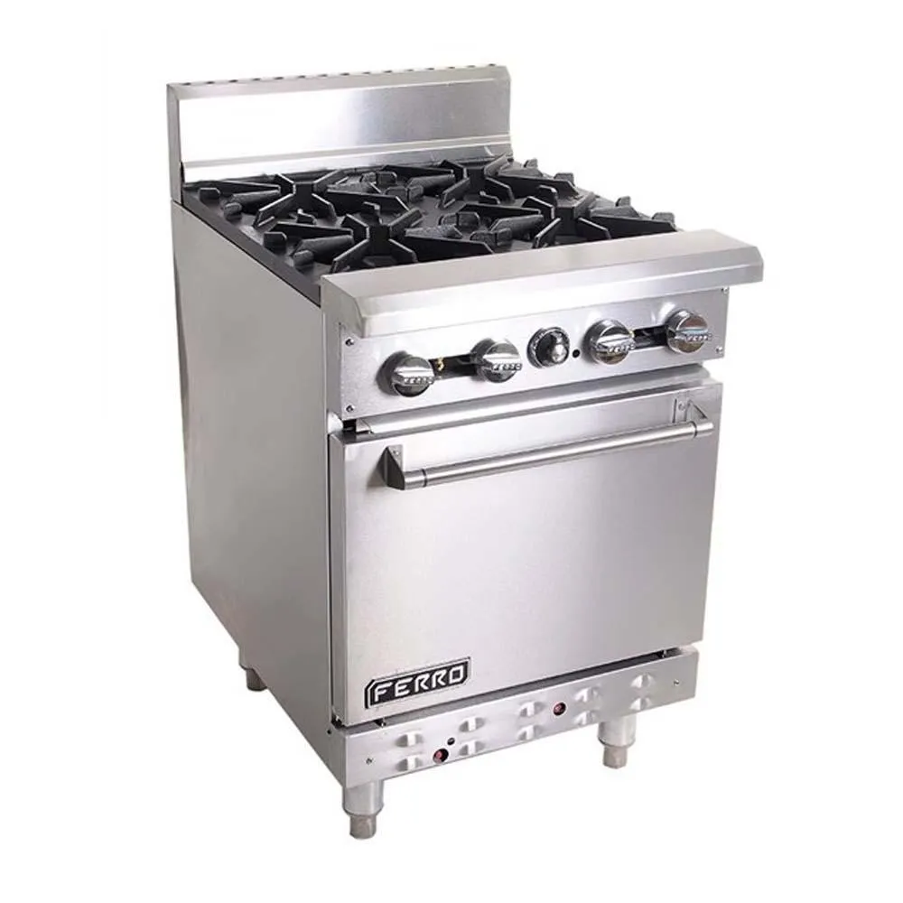 Estufa 4 Quemadores Horno Acero Inoxidable Ferro 23151407