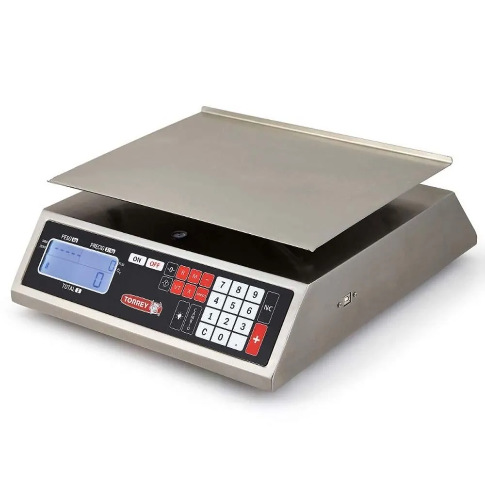 Bascula Digital Memoria de Precio Acero Inox 40kg Torrey MFQ40-N