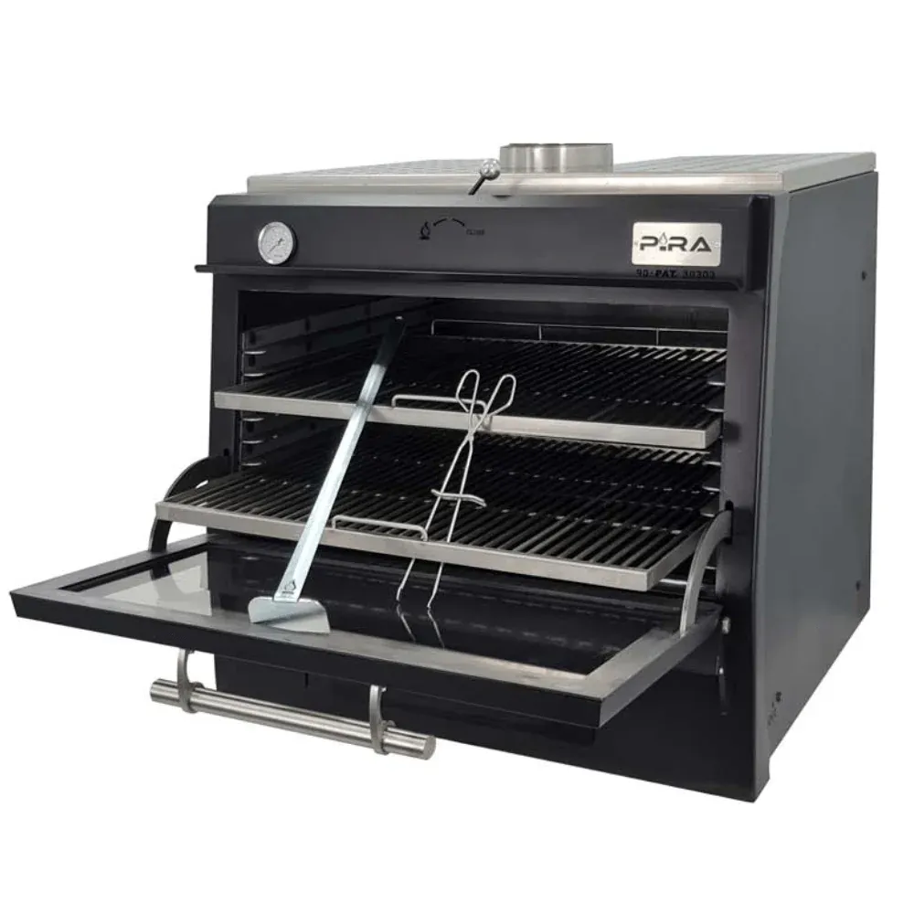 Horno 90 Black Para Carbón Y Leña 140 Comensales. Pira 500.101