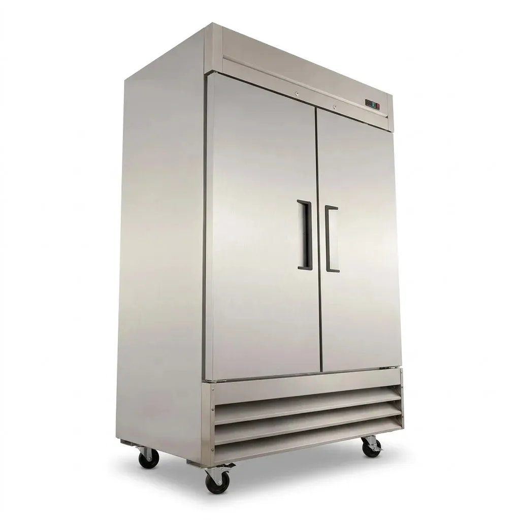 Refrigerador Vertical 2 Puertas Solida Acero Inox 47 Pies Torrey RVSA-47UI