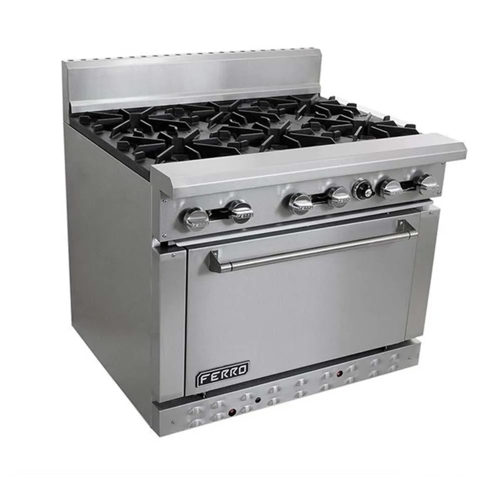 Estufa 6 Quemadores Horno Acero Inoxidable Ferro 23151401
