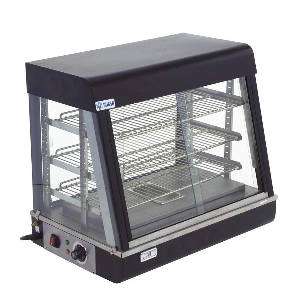 Vitrina Caliente Sobre Mostrador De Cristal Curvo 1,840W 110V Migsa BN-600R