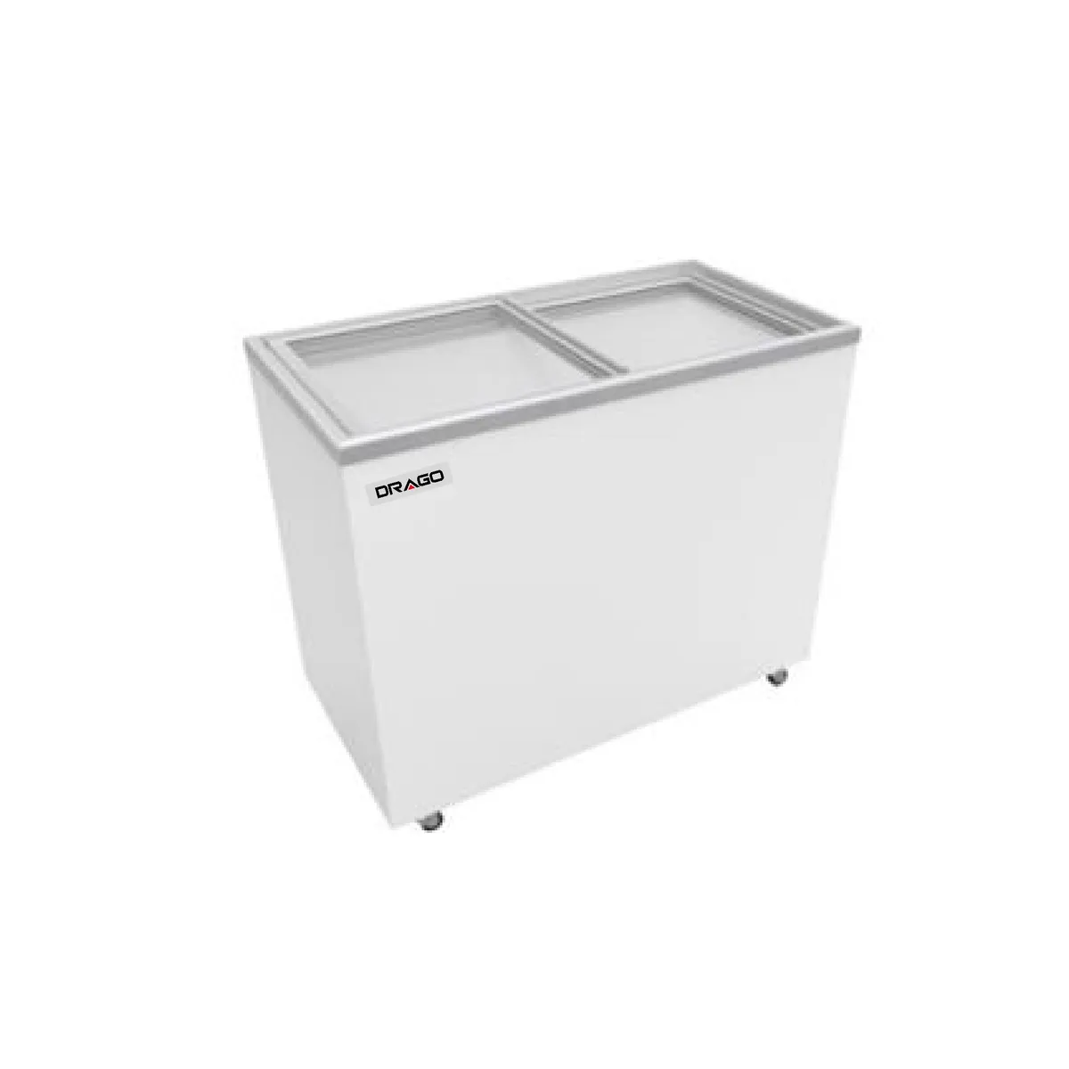 Congelador Plano 2 Puertas Cristal 6.9 Pies Drago CHPP-200