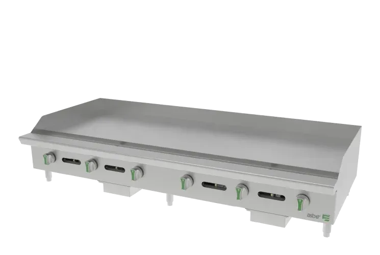 Plancha Manual - Emerald Line a Gas LP 6 Quemadores Asber AEMG 72 EM LPG