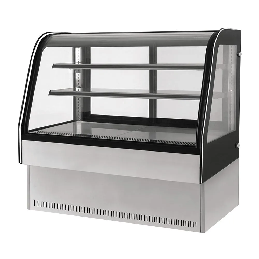 Vitrina Exhibidora Cristal Curvo 387 L 550W 110V Migsa GN-1500C2