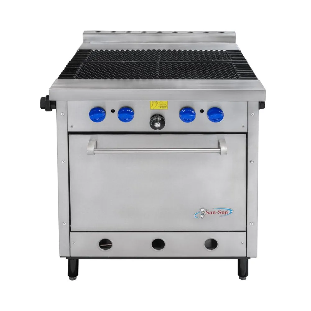 Estufa Heavy Duty a Gas 4 Quemadores, Horno San-Son ZH-701-4