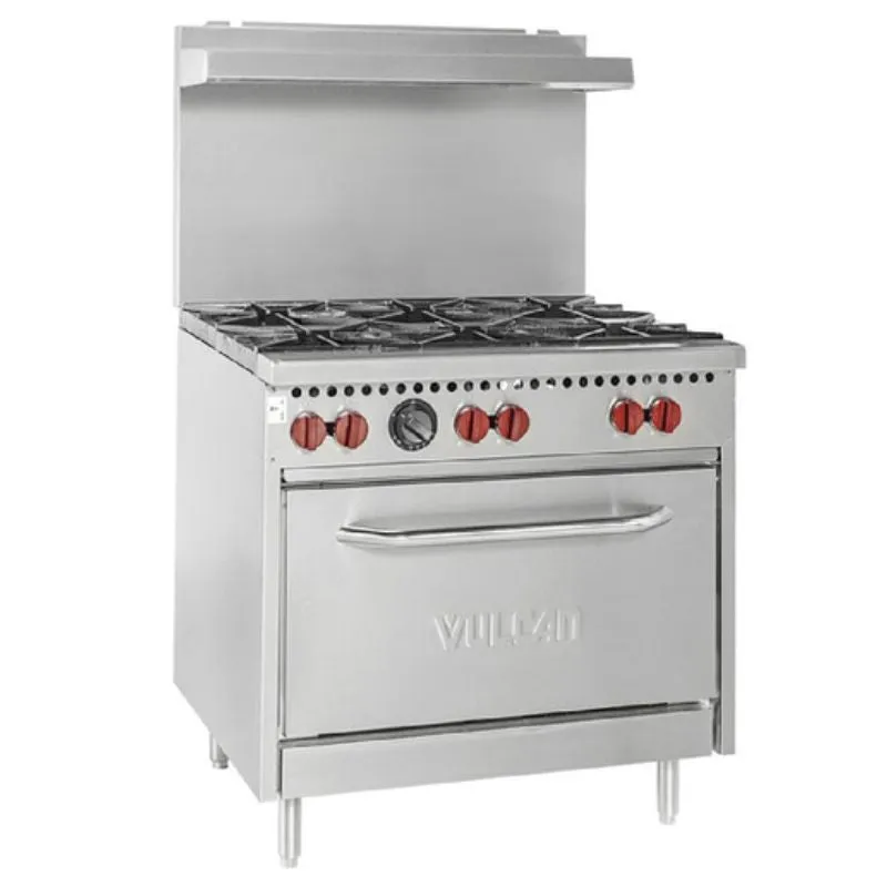 Estufa 6 Quemadores Con Horno Estandar Vulcan SX36-6BP