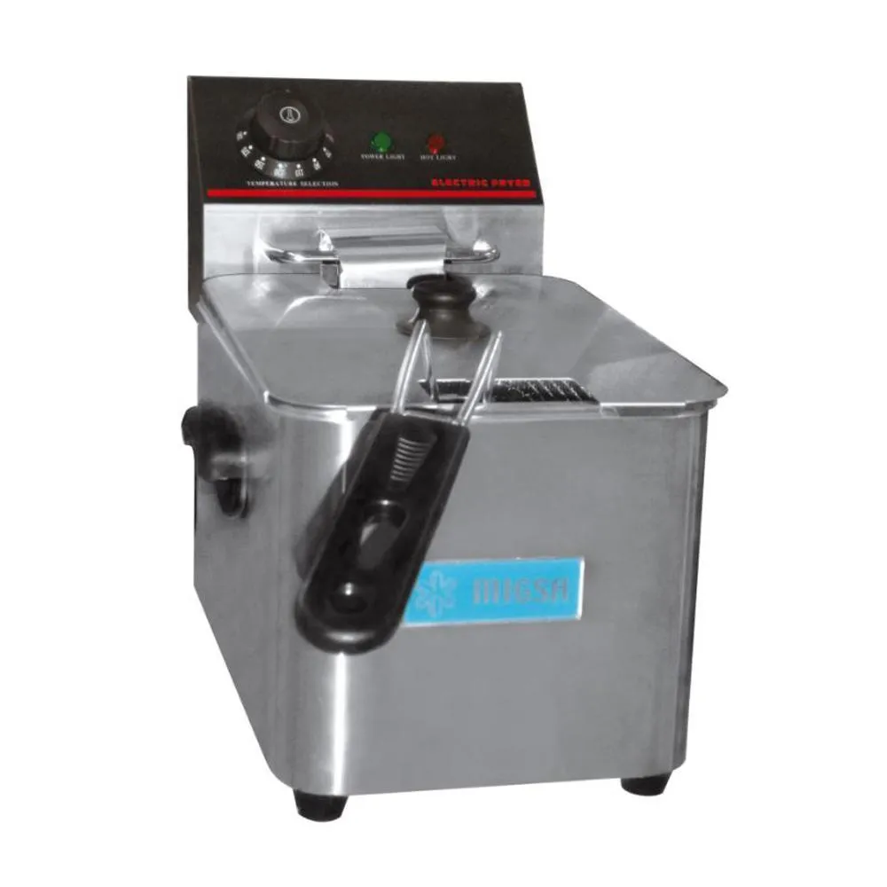Freidora Electrica 1 Tina De 8 L 2,200W 127V Migsa CKEF1LTS8