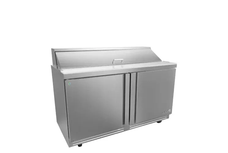 Mesa Refrigerada Para Preparación Ensaladas Premium 2 Puertas s Acero Inox 20.6 Pies Asber APTS-60-16 P HC