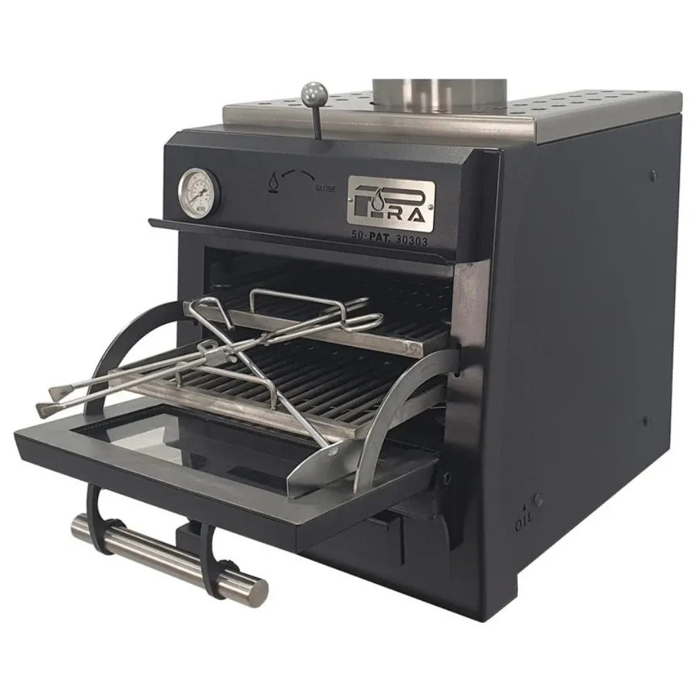 Horno 50 Black Para Carbón Y Leña 45 Comensales Pira 400.101