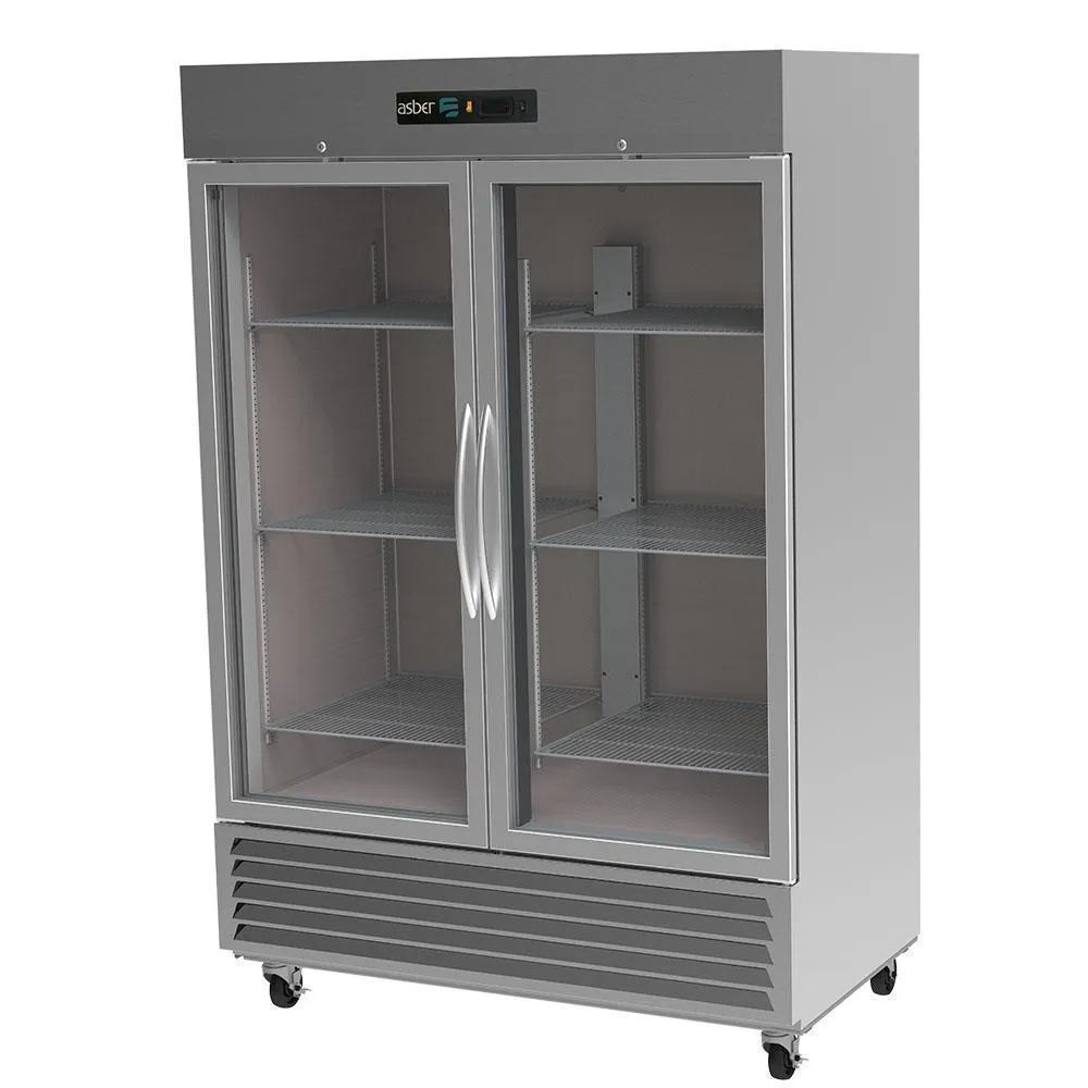 Refrigerador Vertical 2 Puertas Cristal 49 Pies Asber ARR-49-G-H HC