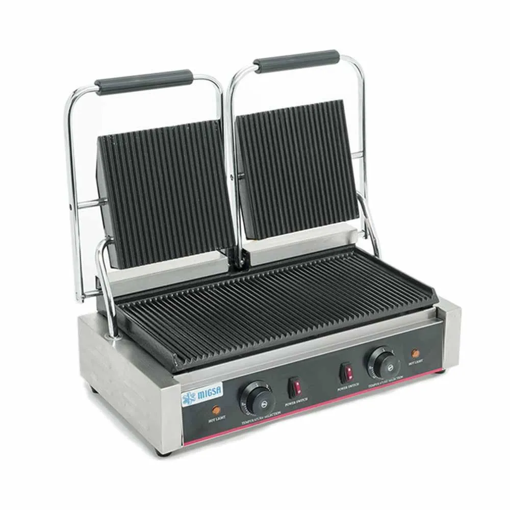 Plancha Panini Doble 2+2 Kw 220V Migsa BN-813