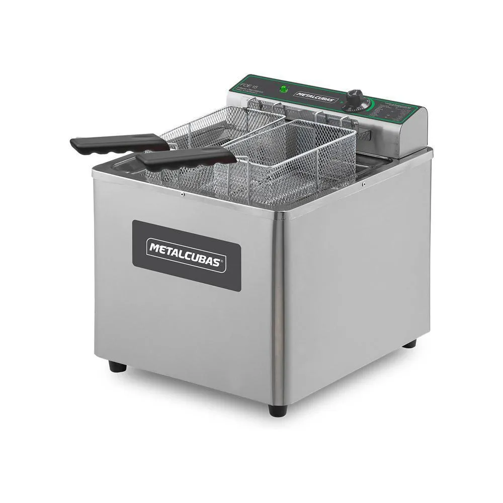 Freidora Electrica De Mesa P/15 Lts Metalcubas FOE15M