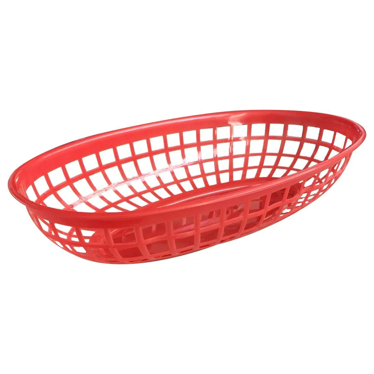Canastilla Oval Roja en Polipropileno ISBW PLBK938R