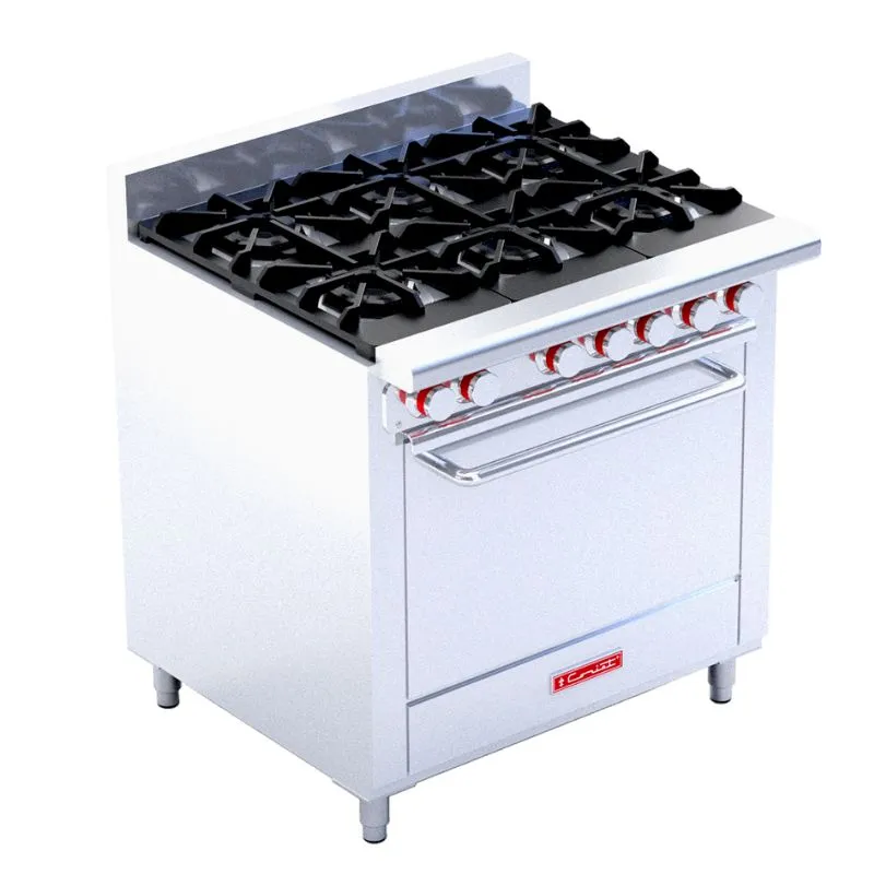 Estufa a Gas 6 Quemadores Octagonales, Horno Grande Coriat EC-6-HG MASTER DE PISO