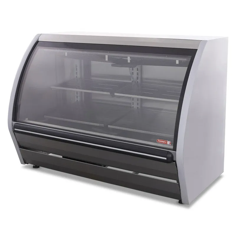 Vitrina Delicatessen Exhibidora Vidrio Curvo 182cm Acero Inox Torrey DRD6-LS-AI