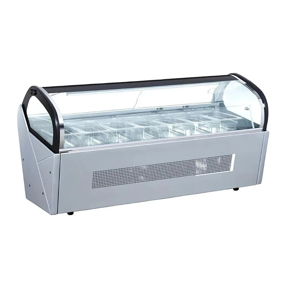 Vitrina Exhibidora De Helados De 7 Insertos Sobre Mostrador 860W 110V Migsa RTD-142L