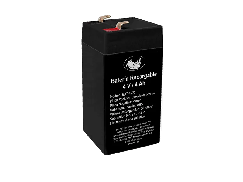 Bateria Recargable 4V / 4Ah Rhino BAT-4VR