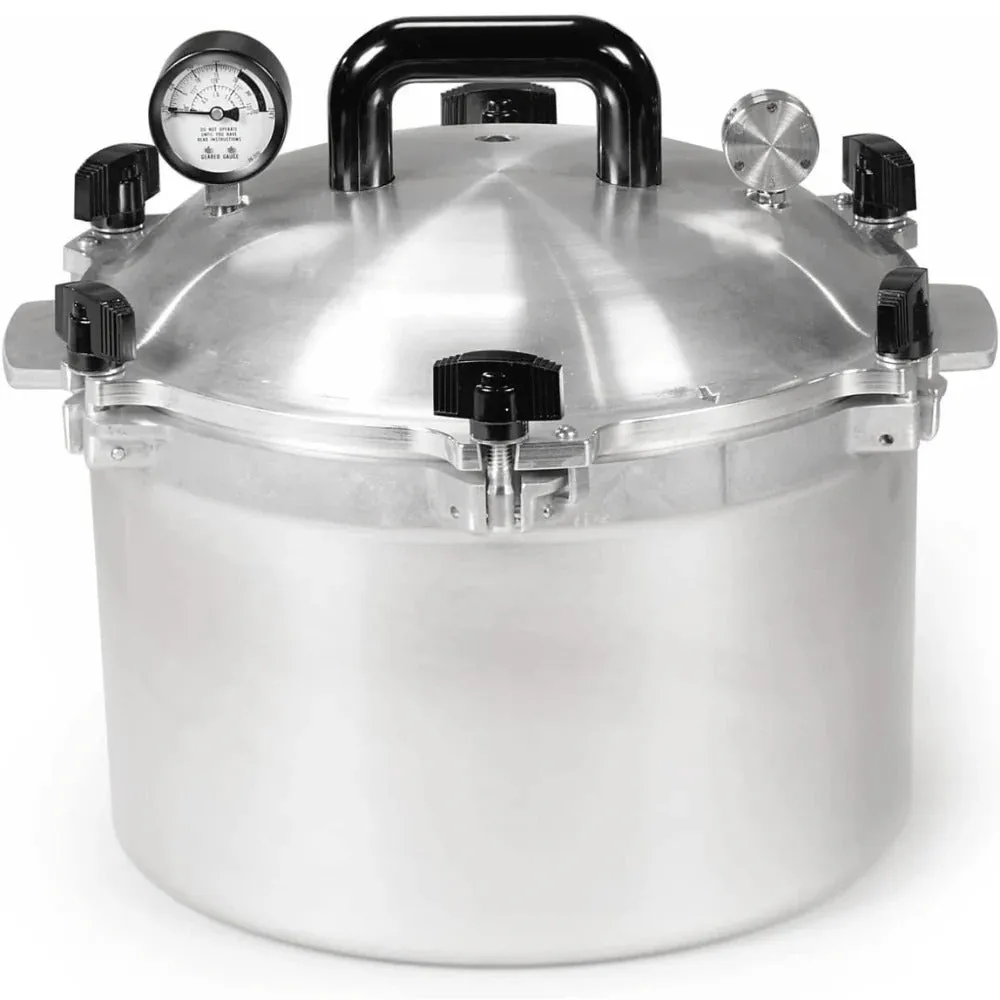 Olla de presion de 15.5 Qt Aluminio, Latas Carne Aves All American 915
