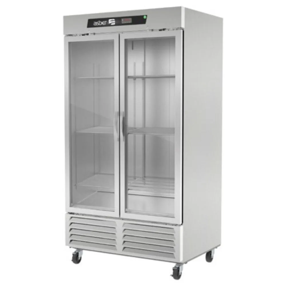 Refrigerador Vertical 2 Puertas Cristal 37 Pies Asber ARR-37-G HC