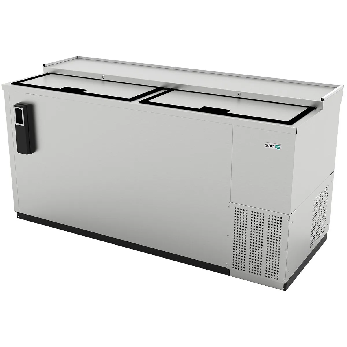Botellero Refrigerado Acero Inox 2 Puertas 20.9 Pies Asber ADBC-65-S HC