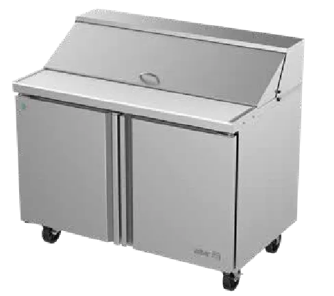 Mesa Refrigerada Para Preparación Ensaladas 2 Puertas Acero Inox 9.2 Pies Asber APTS-36-10 HC