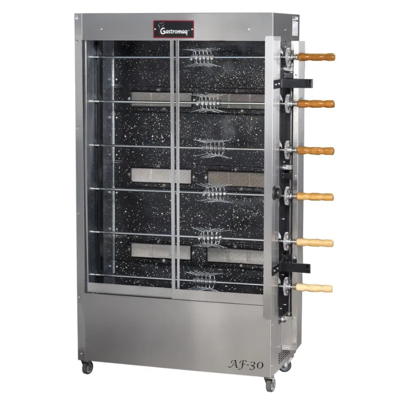 Rosticero Para 30 Pollos Acero Inoxidable E Acero Sae Gastromaq AF30G2
