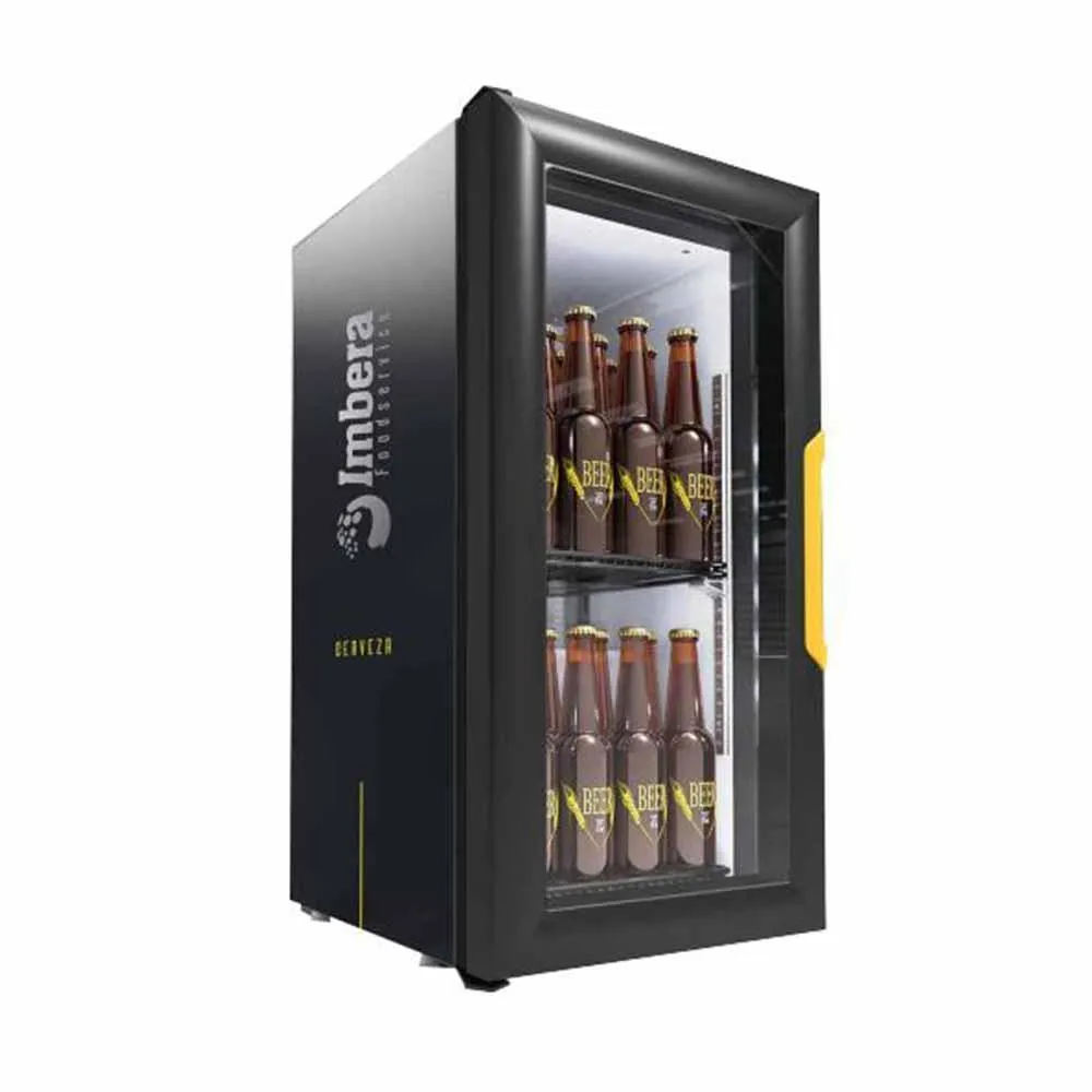 Refrigerador Vertical Negro Cervecero 1 Puerta Cristal Luz Led 1.5 Pies (1018976) Imbera CCV24 C