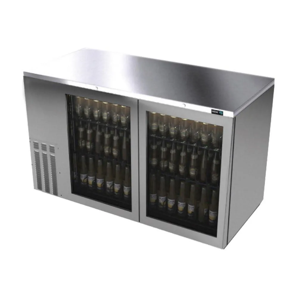 Refrigerador Contrabarra Acero Inox 2 Puertas Cristal 19 Pies Asber ABBC-58-SG HC
