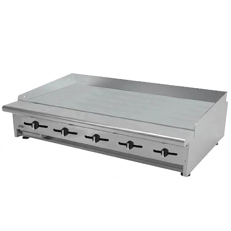 Plancha Lisa A Gas Con Placa De 3/4″ 5 Quemadores Asber AEMG-60-H