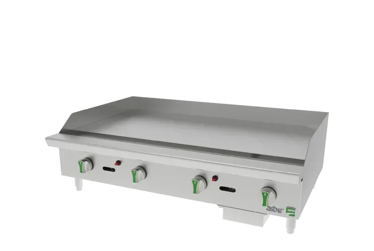 Plancha Termostatica - Emerald Line a Gas Natural 4 Quemadores Asber AETG 48 EM NG
